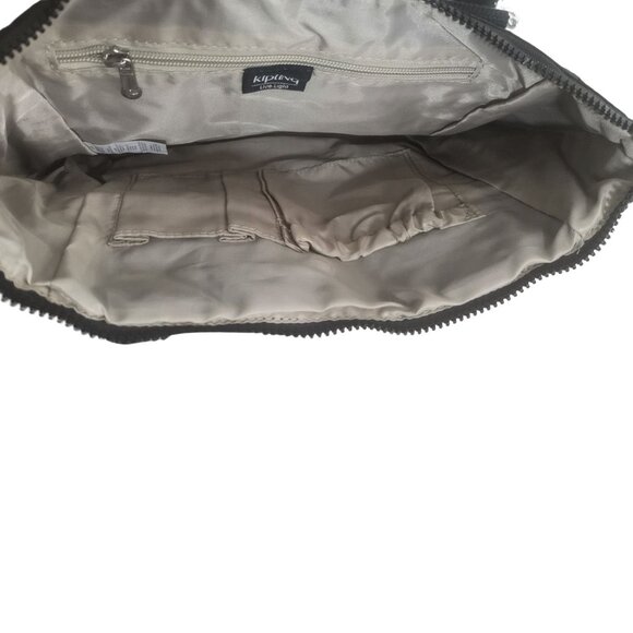 brand new vintage Kipling REVIR tote multi-use crossbody bag linen black - Picture 11 of 13